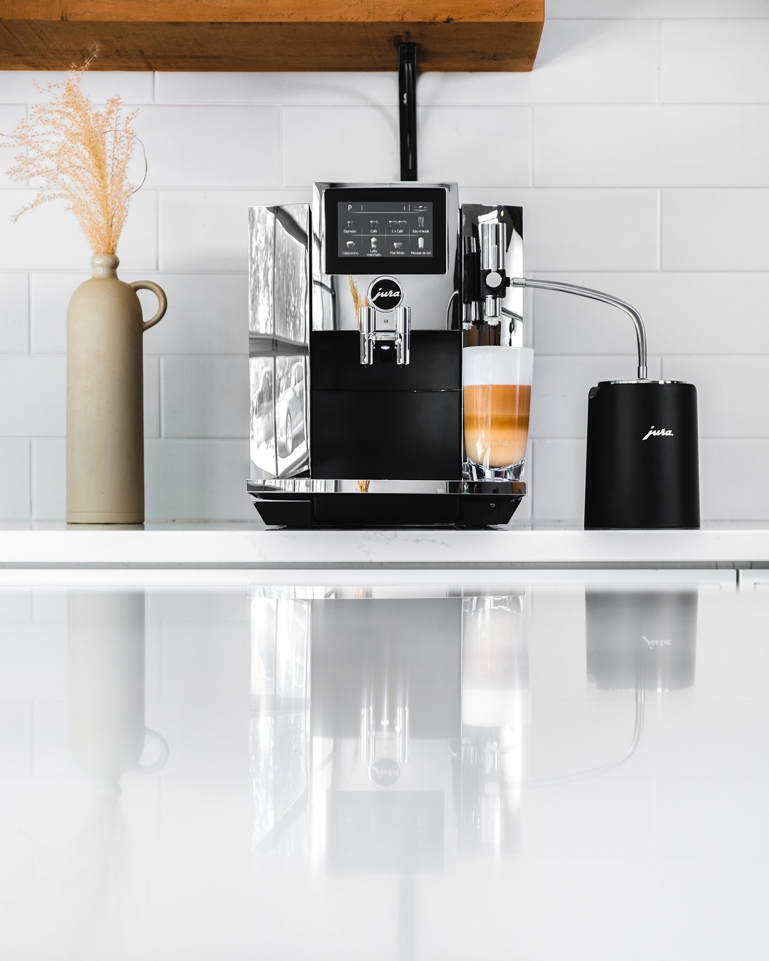 JURA S8 Chrome, Cool Control et latte macchiato